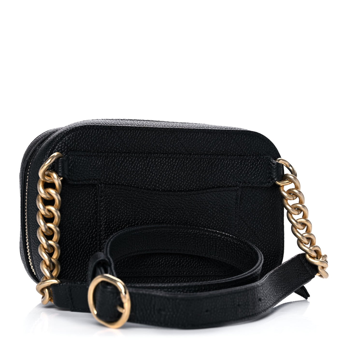 Caviar Quilted Waist Bag Black