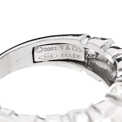 Tiffany 18K White Gold Diamond Vannerie Weave Ring 49 5 4 of 4