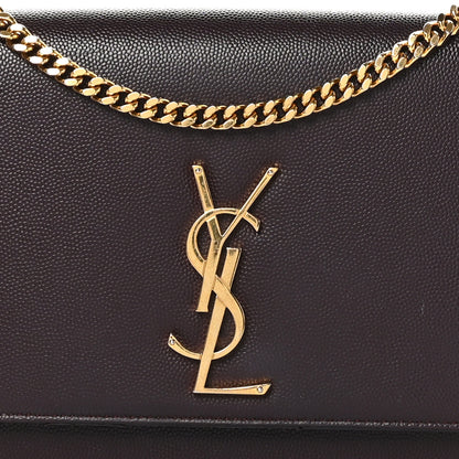 Saint Laurent Grain De Poudre Medium Classic Monogram Kate Satchel Amaranto 7 of 10