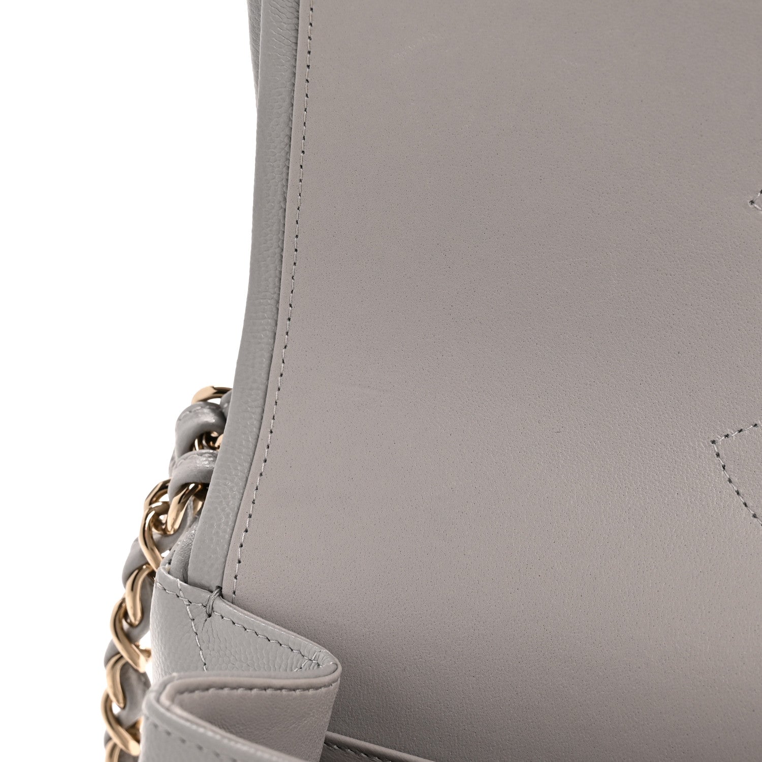 Chanel Caviar Quilted Jumbo Double Flap Grey 11 of 14