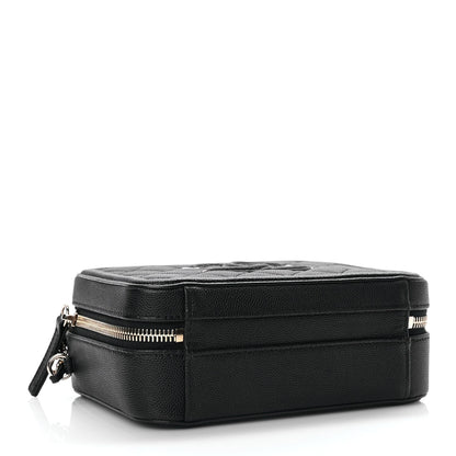 Chanel Caviar Quilted Small CC Filigree Vanity Case Black 3 of 10
