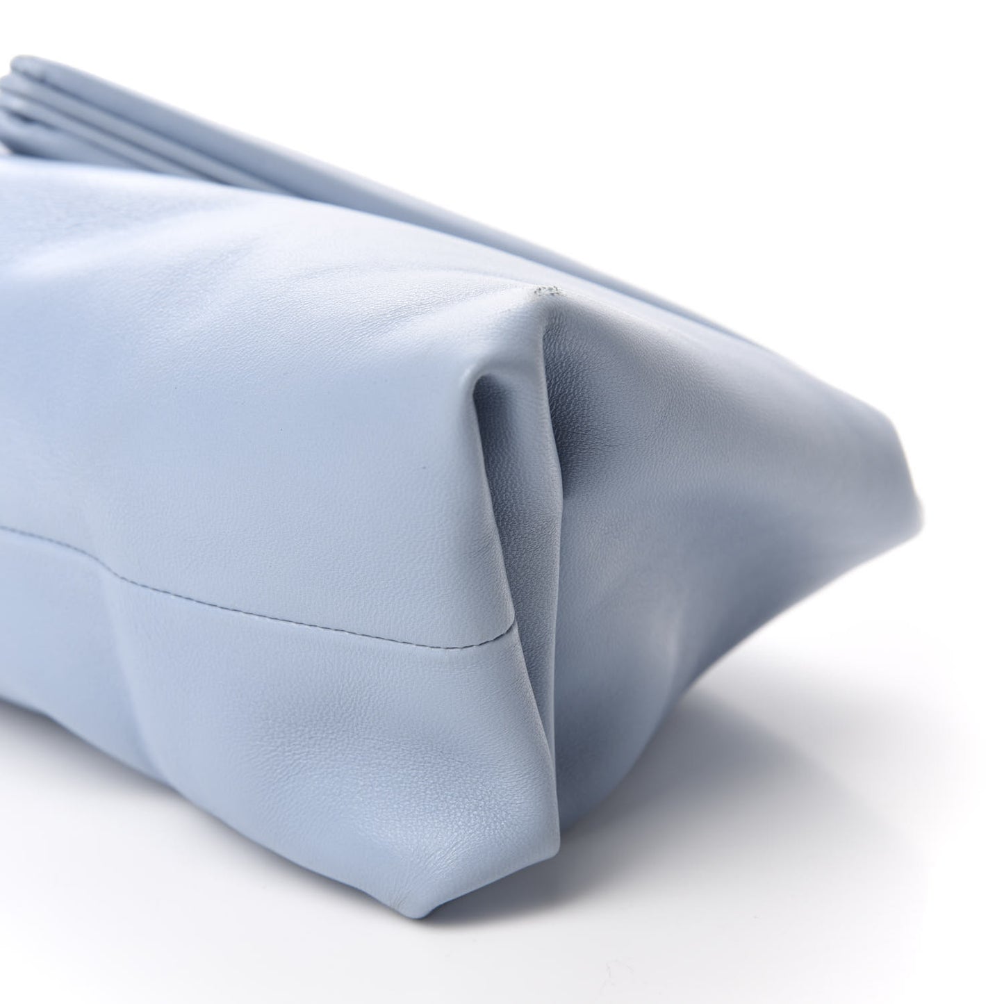 Lambskin BV Trine Clutch Ice