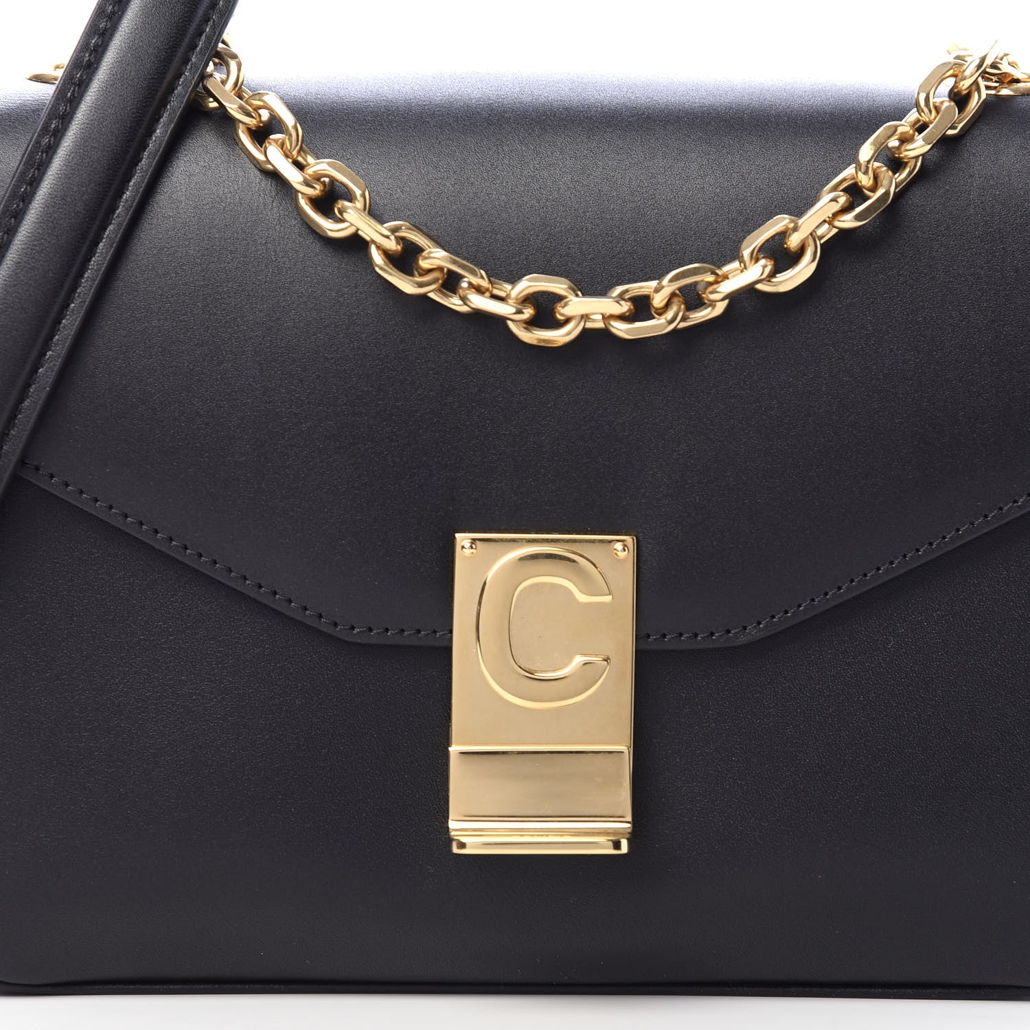 Celine Shiny Calfskin Medium C Bag Black 10 of 10