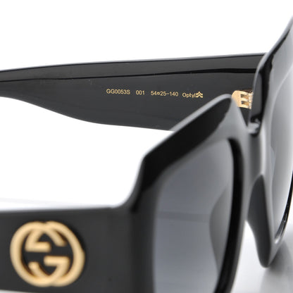 Gucci Acetate Square Frame Sunglasses GG0053S Black 5 of 7