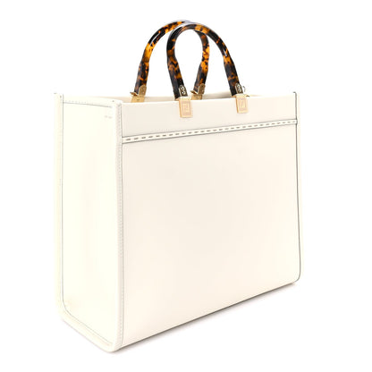 Fendi Vitello King Plexiglass Medium  Sunshine Shopper Tote White Ice 2 of 7