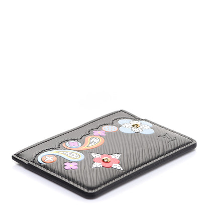 Louis Vuitton Epi Flower Remix Card Holder Black 4 of 7