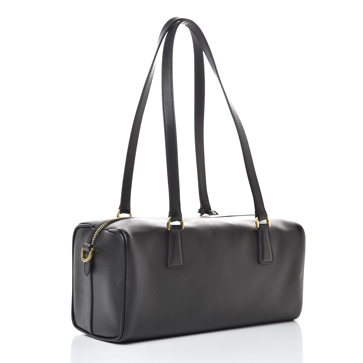 Prada Saffiano Lux Bauletto Black 3 of 12