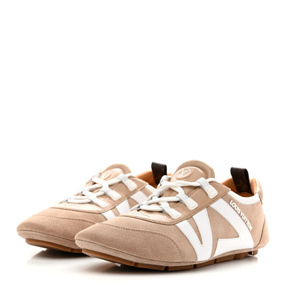 Louis Vuitton Suede Calfskin LV Sneakerina 40 Hazelnut Brown 4 of 9