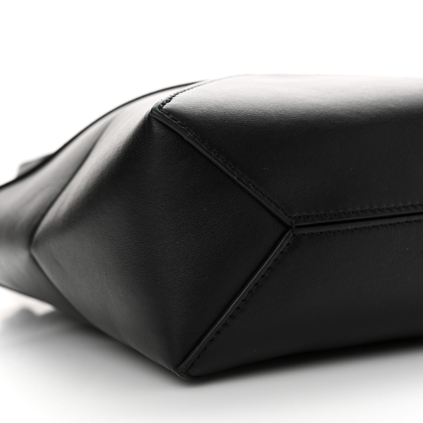 Shiny Calfskin Mini Puzzle Fold Tote Black