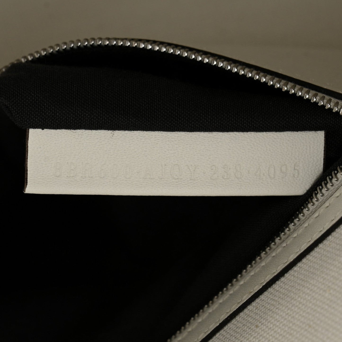 Canvas Vitello King FF Embroidered Baguette White Black