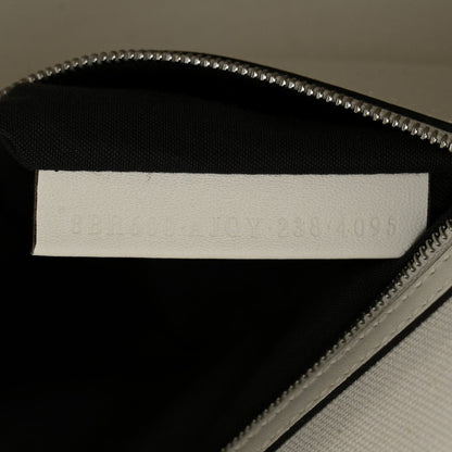 Fendi Canvas Vitello King FF Embroidered Baguette White Black 7 of 7