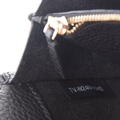 Valentino Garavani Pebbled Calfskin Rockstud Wallet on Chain Black 6 of 10