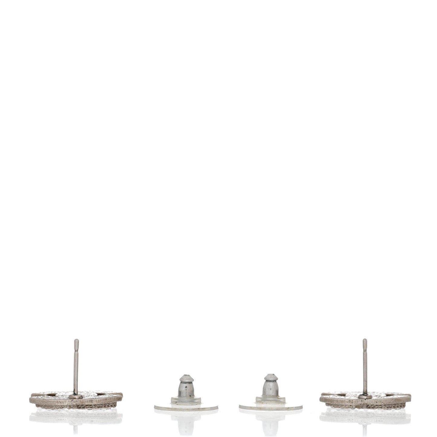 Crystal Mini CC Earrings Silver