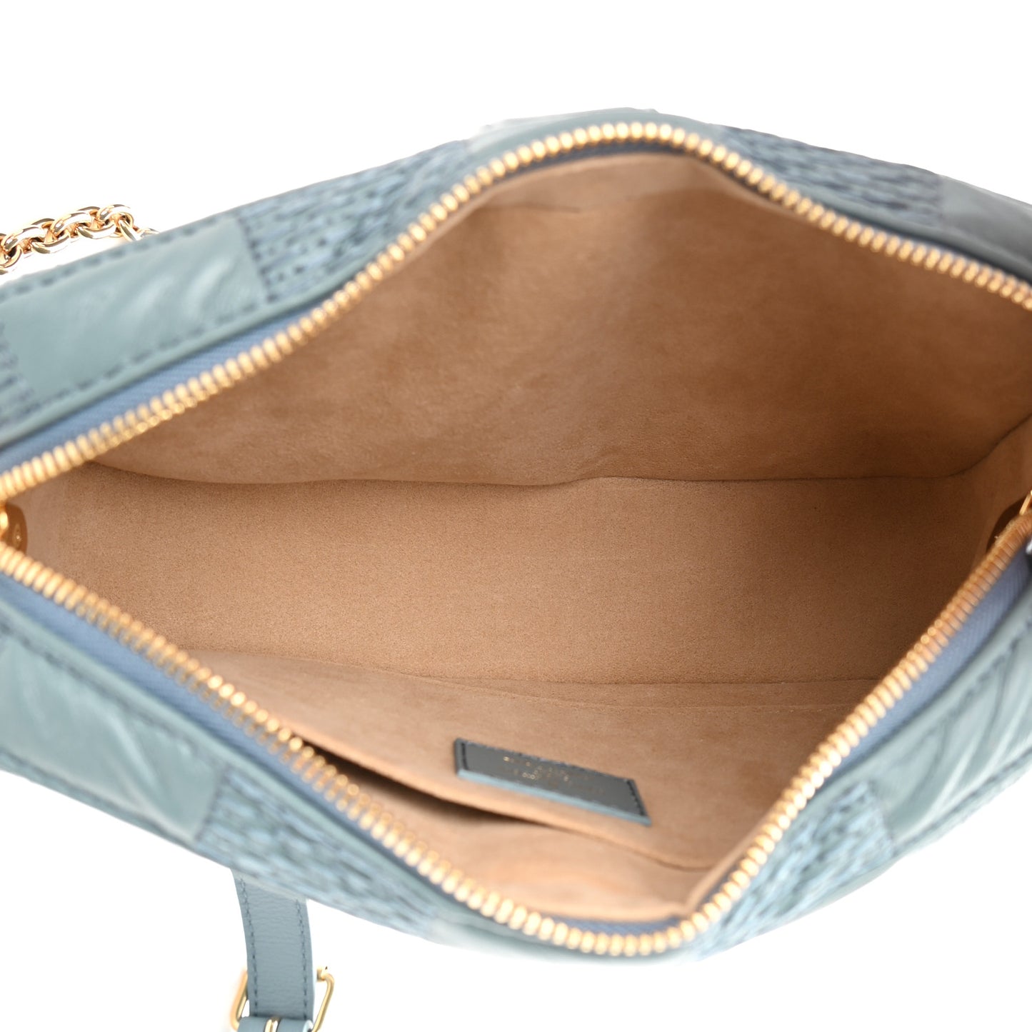Lambskin Damier Quilt Troca PM Glacier