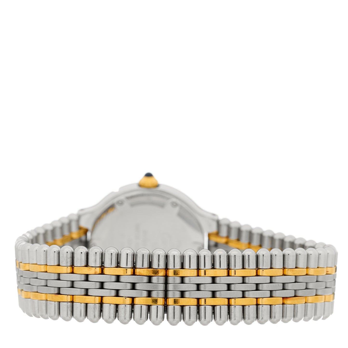 Stainless Steel 18K Yellow Gold 28mm Must De 21 Bullet Link Quartz Watch