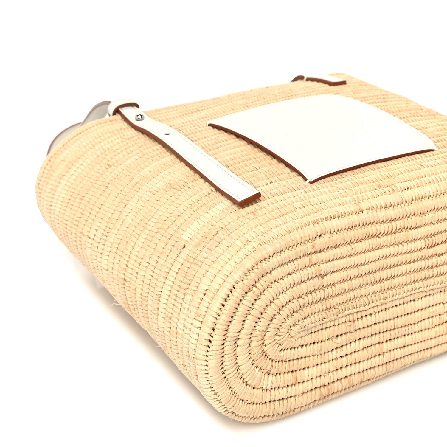 Loewe Raffia Square Small Basket Tote Bag Natural White 7 of 8