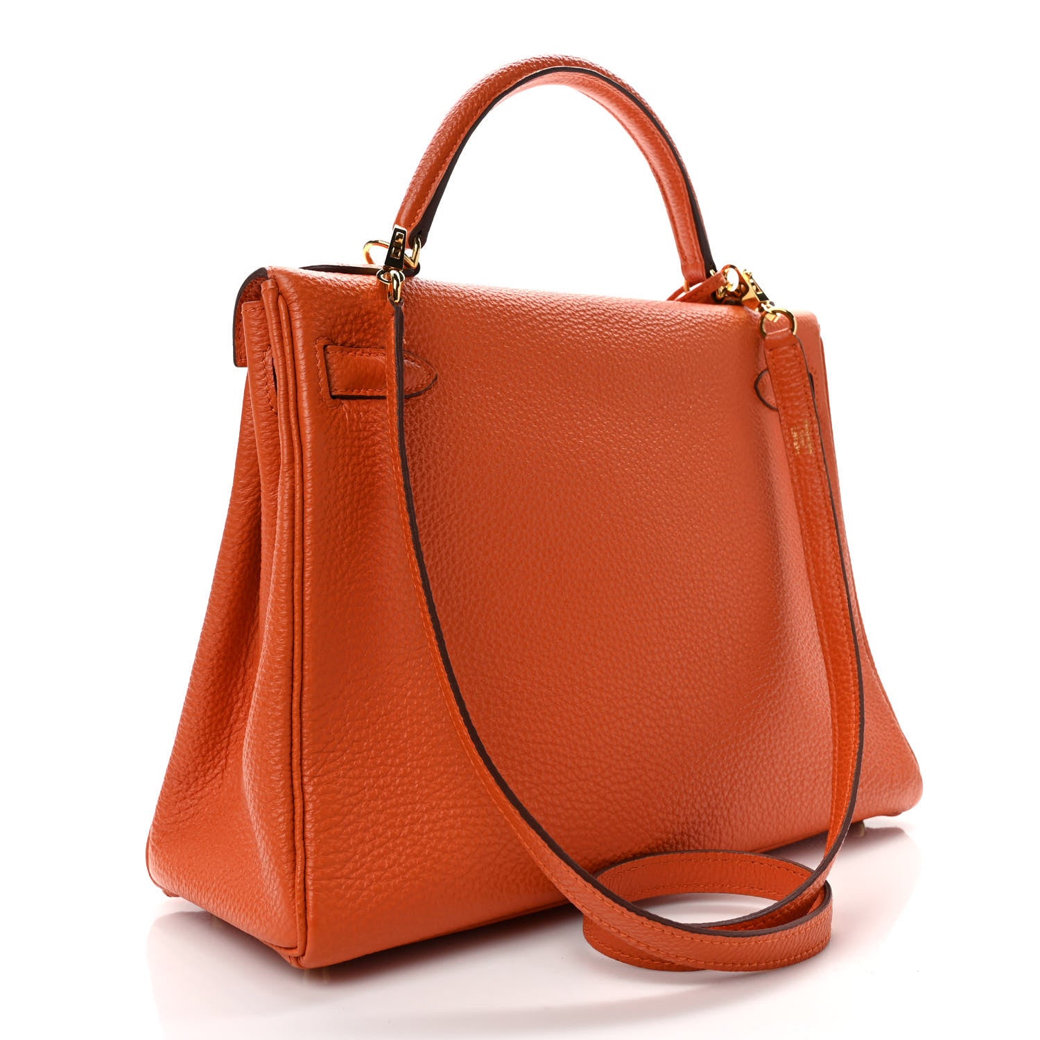 Hermes Togo Kelly Retourne 32 Orange 3 of 9