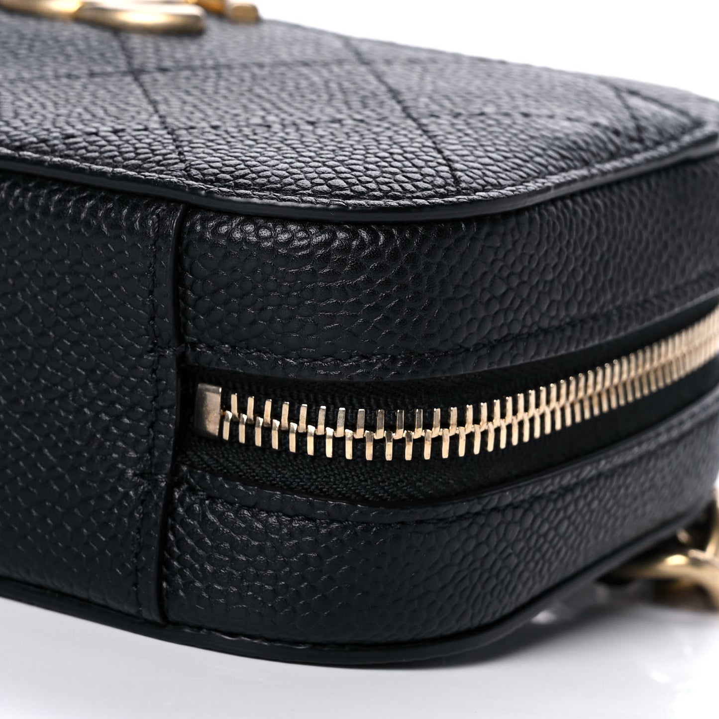 Caviar Quilted Waist Bag Black