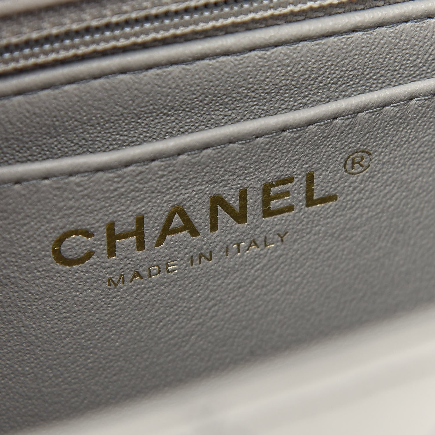 Chanel Lambskin Quilted Mini Rectangular Flap Grey 6 of 9