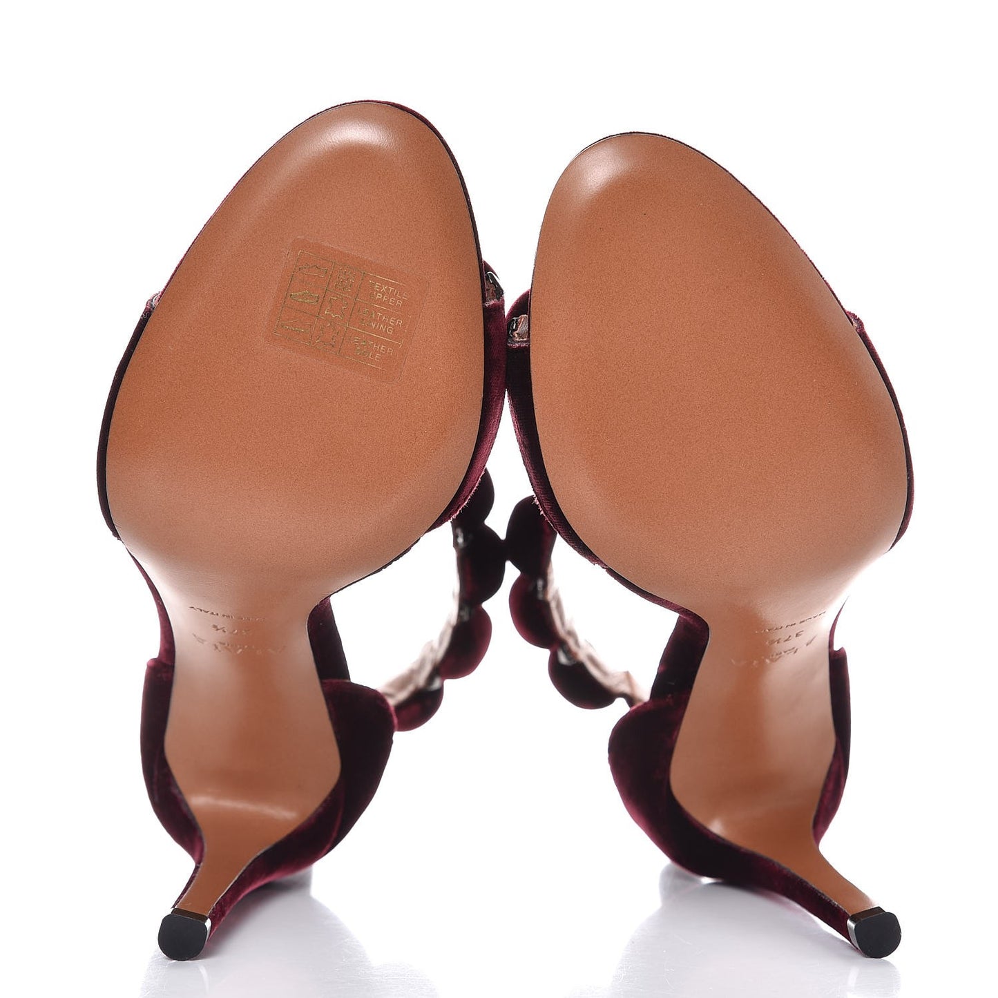 Velours Bombe Sandals 37.5 Pourpre