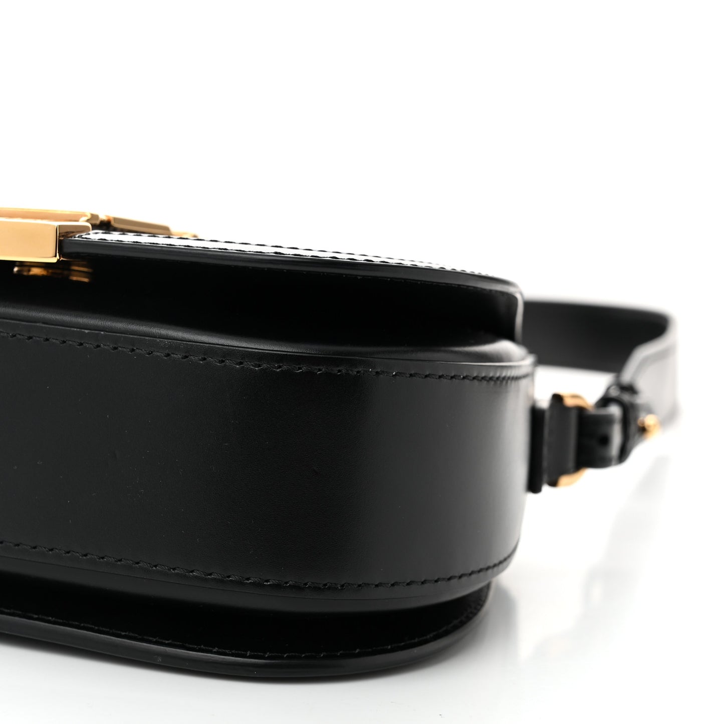 Calfskin Small Greca Goddess Shoulder Bag Black