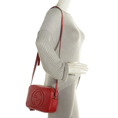 Gucci Pebbled Calfskin Small Soho Disco Bag Tabasco Red 2 of 7
