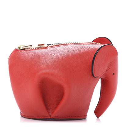 Loewe Calfskin Elephant Coin Purse Red 1 of 8