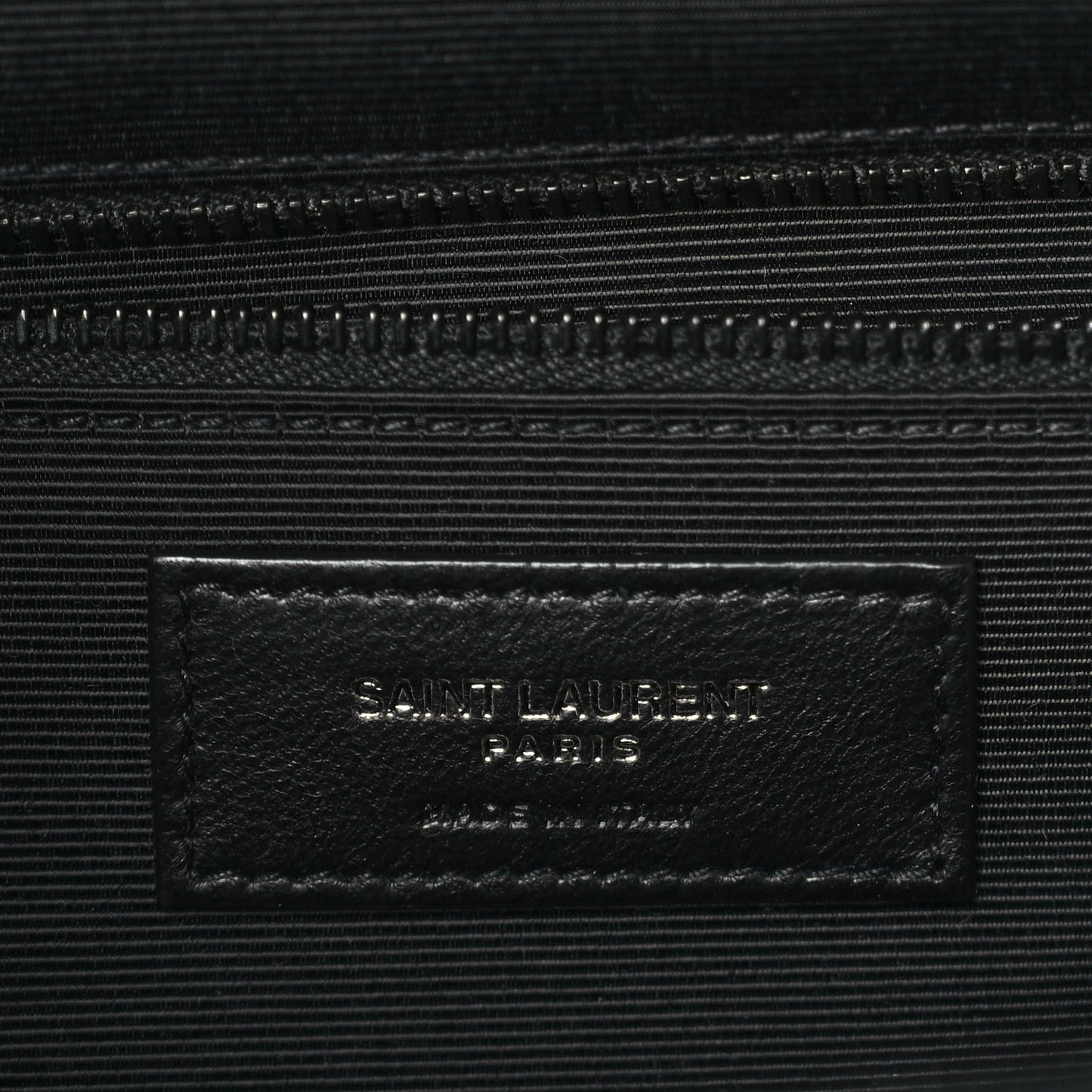 Grain De Poudre Textured Mixed Matelasse Large Triquilt Monogram Monochrome Satchel Black