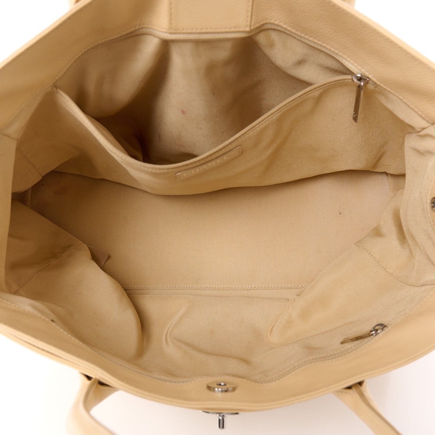 Chanel Calfskin Cerf Executive Shopper Tote Beige Clair 6 of 7