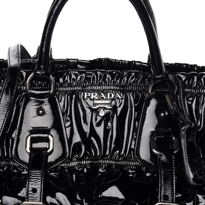 Prada Vernice Gaufre Tote Black 10 of 10