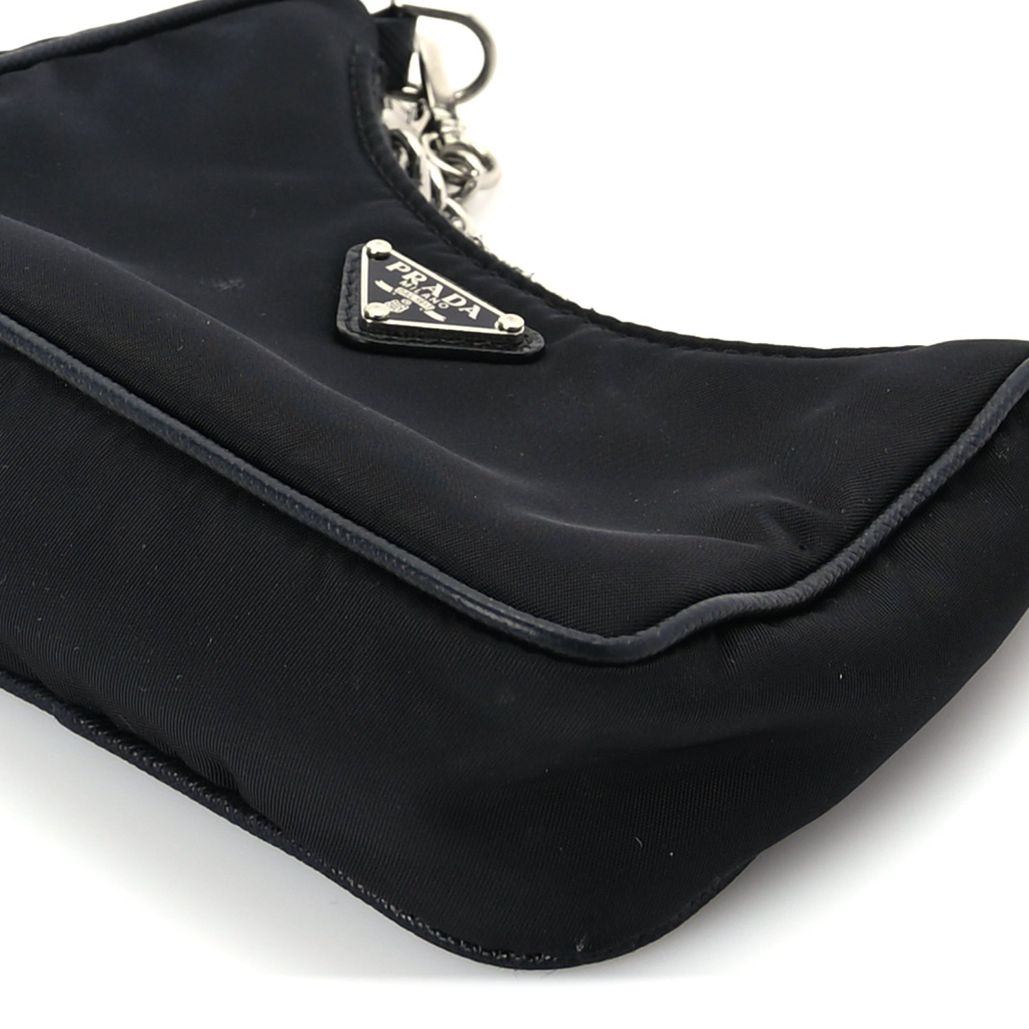 Prada Tessuto Nylon Mini Re-Edition 2000 Shoulder Bag Black 8 of 8