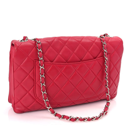 Chanel Lambskin Quilted Jumbo  3 Flap Dark Pink 2 of 9