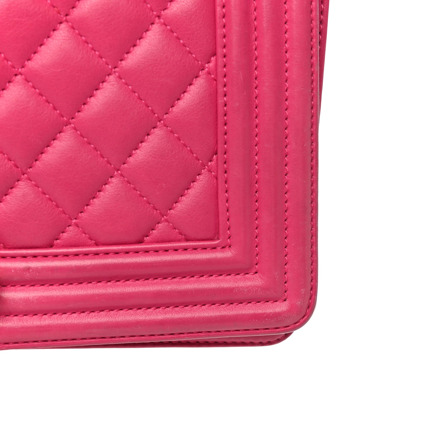 Lambskin Quilted Medium Boy Flap Pink