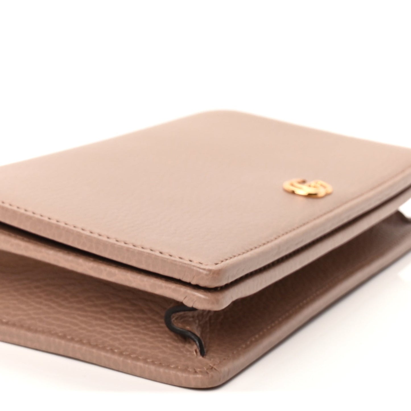 Calfskin Mini GG Marmont Chain Wallet  Porcelain Rose