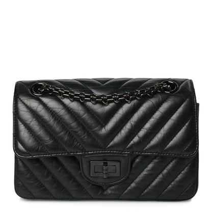 Chanel Aged Calfskin Quilted 2.55 Reissue Mini Flap So Black 1 of 9