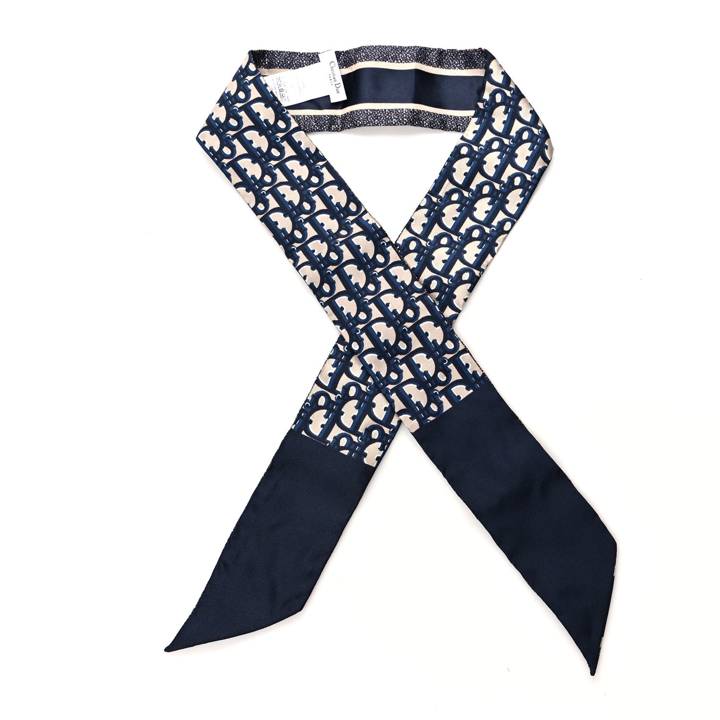 Silk Oblique Mitzah Scarf Blue