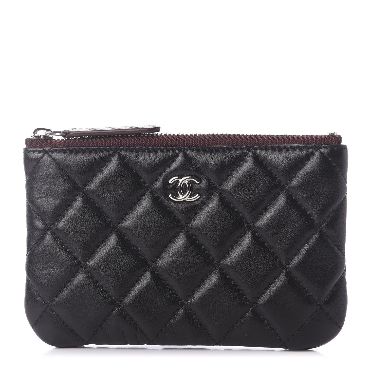 Chanel Lambskin Quilted Small Cosmetic Case Black 1 of 8