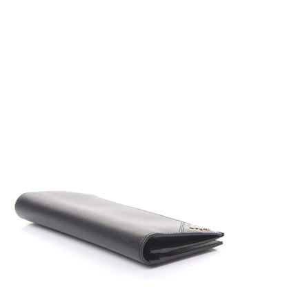 Prada Saffiano Flap Wallet Black 3 of 9