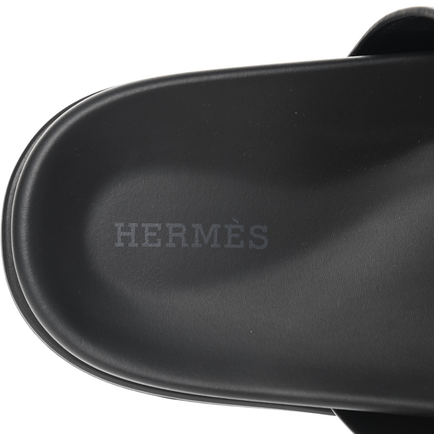 Hermes Calfskin Womens Chypre Sandals 38.5 Black 7 of 9