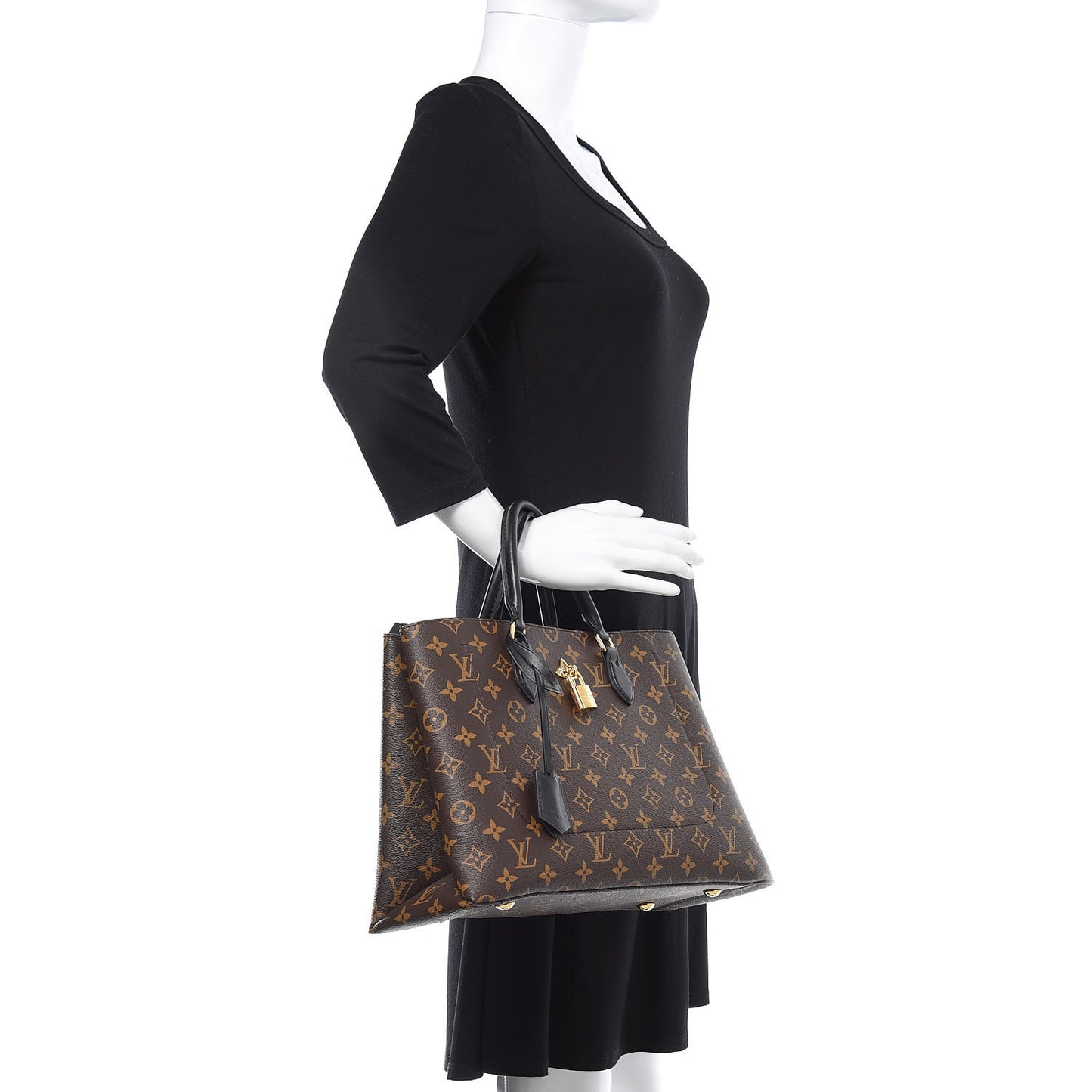 Monogram Flower Tote Black