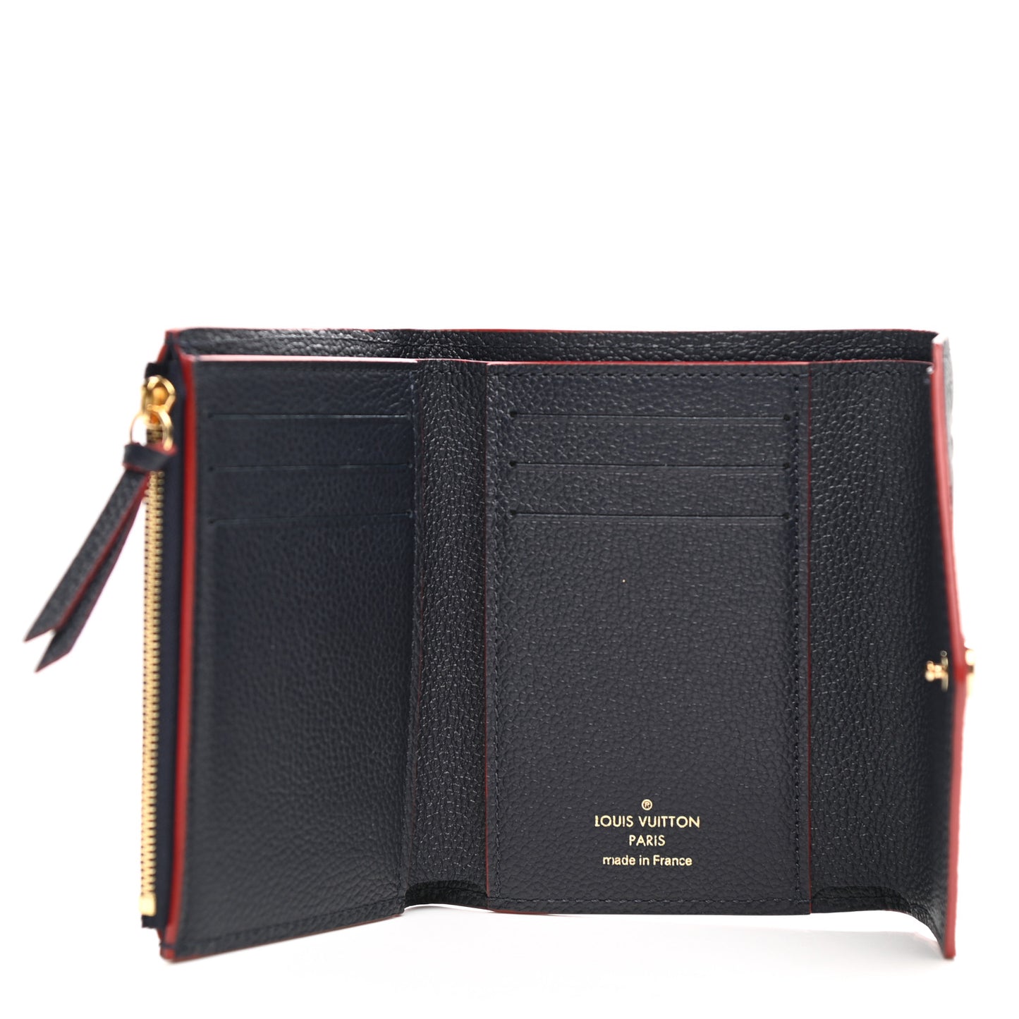 Empreinte Victorine Wallet Marine Rouge