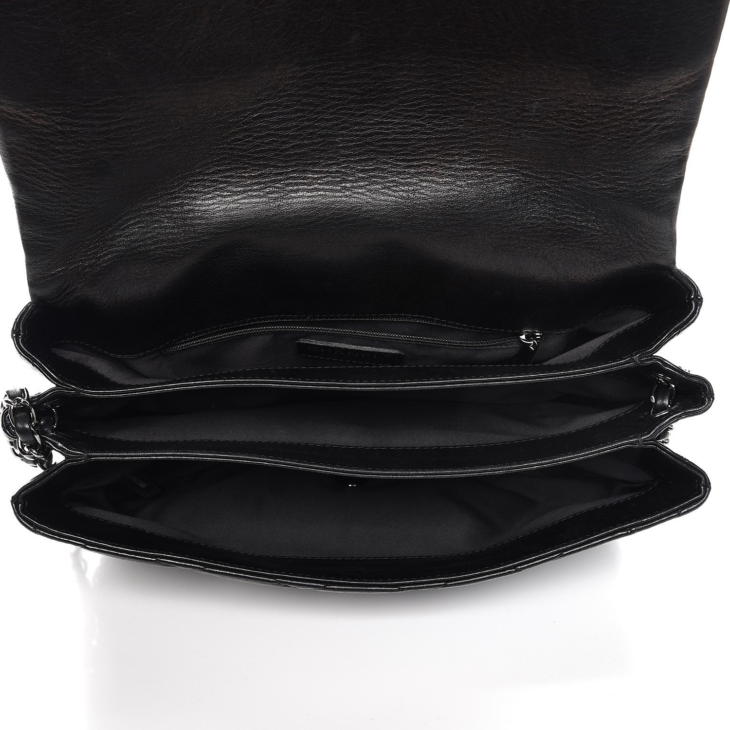 Chanel Lambskin Quilted 3 Accordion Flap Bag Black 5 of 12