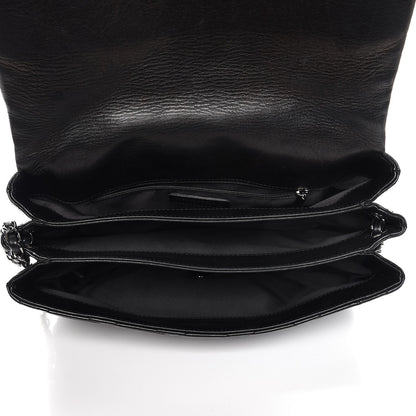 Chanel Lambskin Quilted 3 Accordion Flap Bag Black 5 of 12