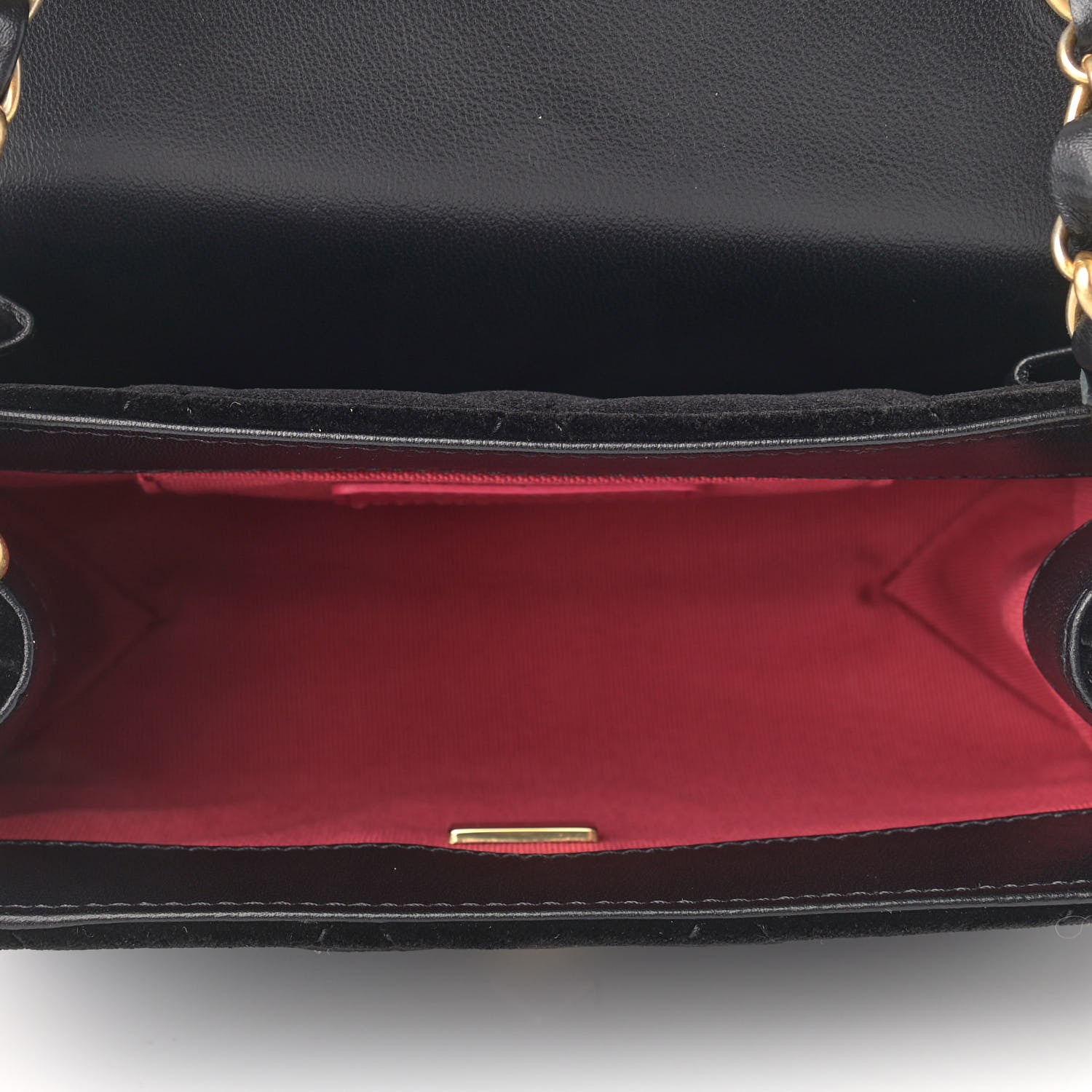 Chanel Velvet Strass Diamond Lock Flap Black 5 of 9