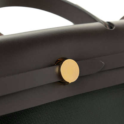 Hermes Toile H Berline Vache Hunter Herbag Zip PM 31 Black Ebene 13 of 14