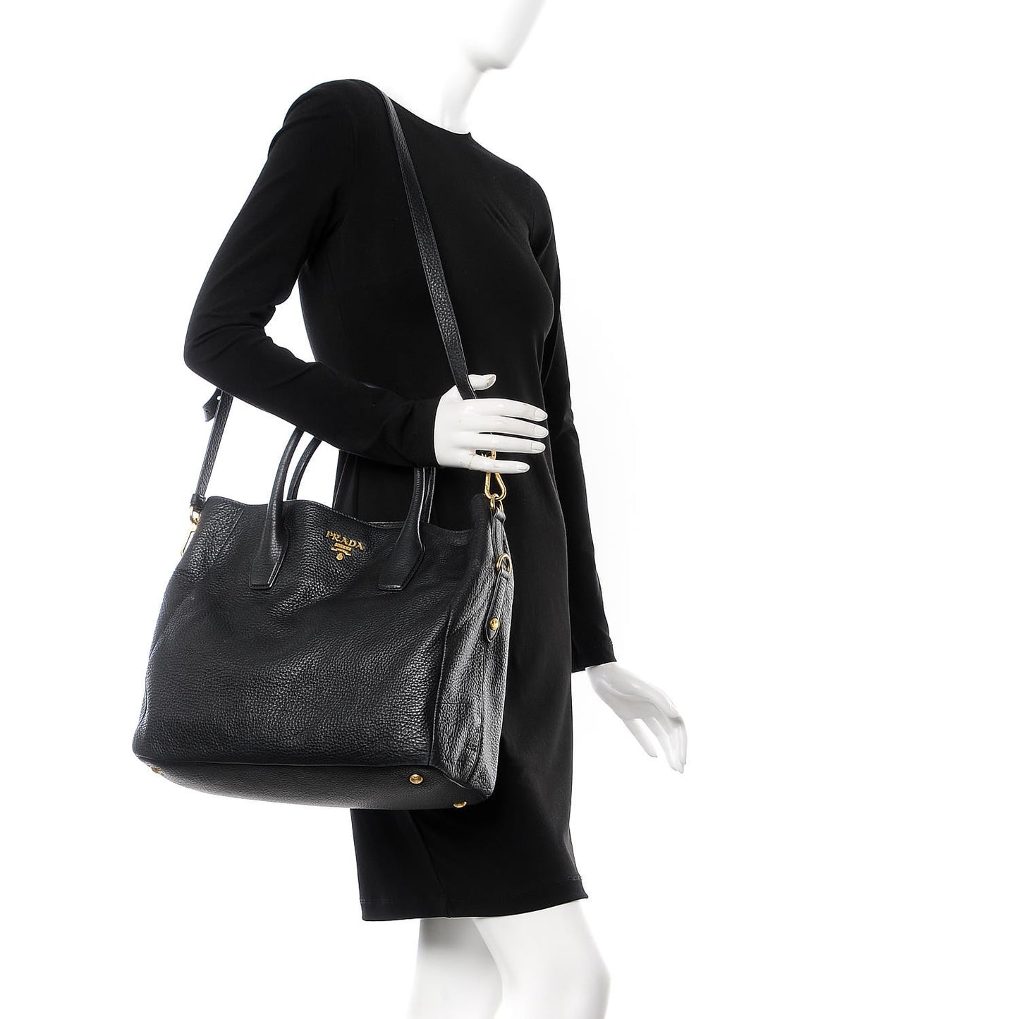 Vitello Daino Tote Black