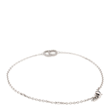 Christian Dior Crystal CD Bracelet Silver 2 of 4