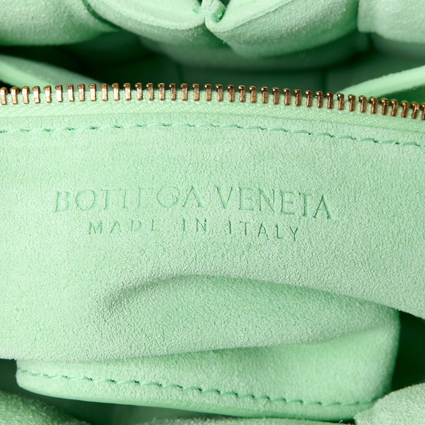 Suede Maxi Intrecciato Padded Chain Cassette Crossbody Bag Wasabi