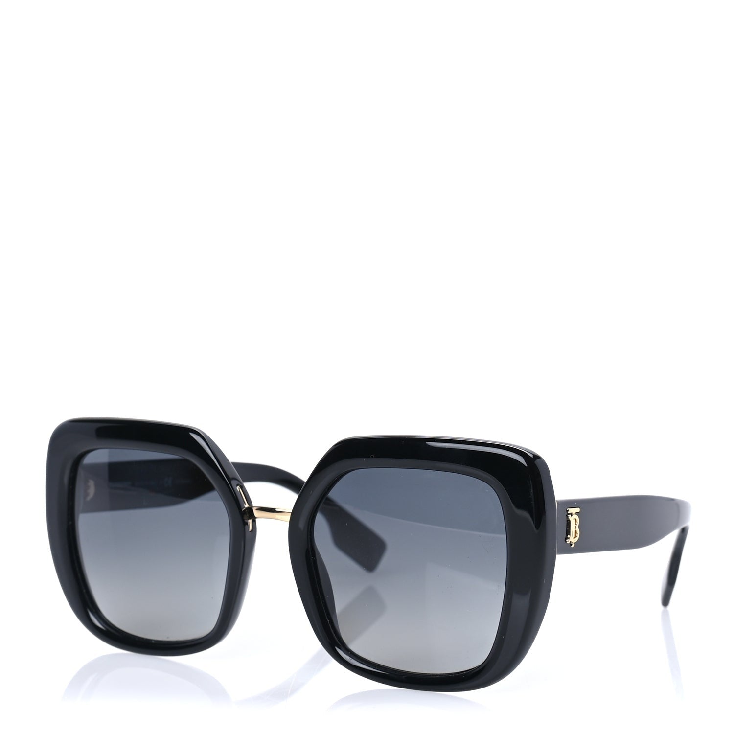 Burberry Acetate Oversized B4315 TB Sunglasses Black 1 of 7