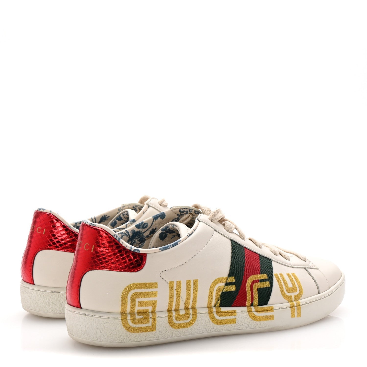 Gucci X SEGA Calfskin Ayers Web Guccy Womens Ace Sneakers 37 White 5 of 7